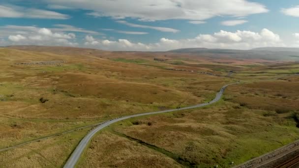 Kuzey Yorkshire Bulunan Ribblehead Viyadük Kanalı Settle Carlisle Hattındaki Uzun — Stok video