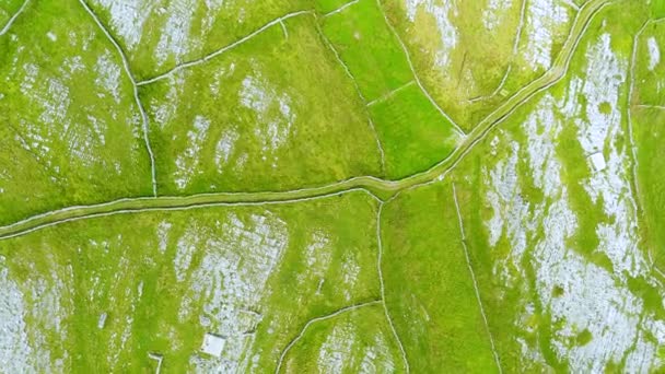 Luftaufnahme Von Oben Nach Unten Von Inishmore Der Größten Der — Stockvideo