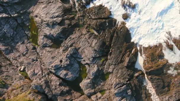 Widok Góry Klify Malin Head Coastal Walk Ścieżka Zachód Banbas — Wideo stockowe
