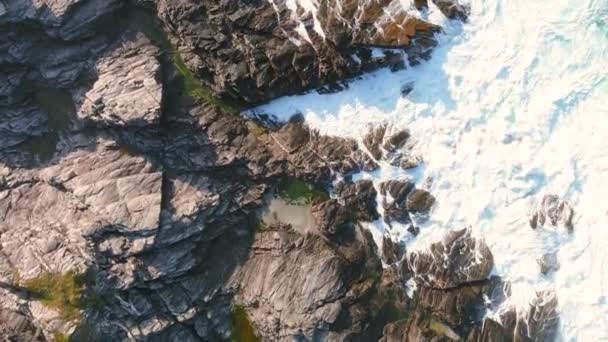 Top Uitzicht Kliffen Van Malin Head Coastal Walk Pad Ten — Stockvideo