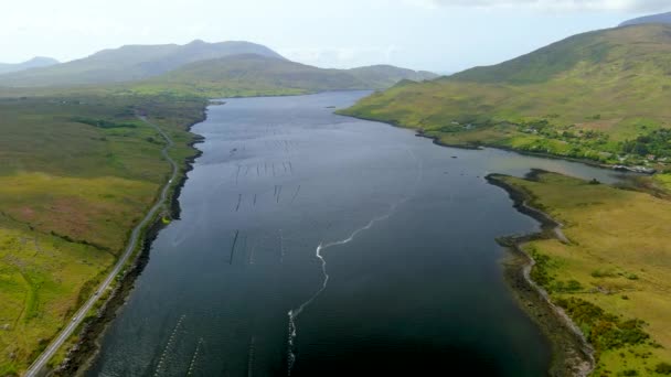 Killary Harbour Killary Fjord Vista Aérea Fiorde Deslumbrante Oeste Irlanda — Vídeo de Stock
