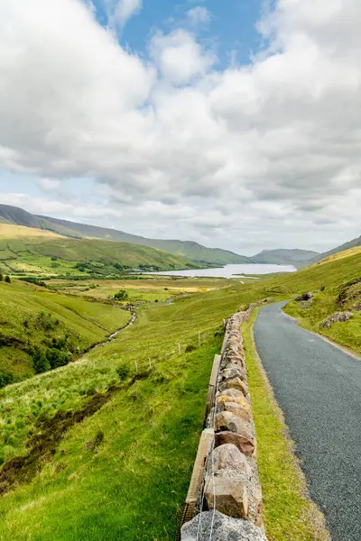 Krásná Krajina Regionu Connemara Lough Nafooey Pozadí Scénická Irská Krajina — Stock fotografie