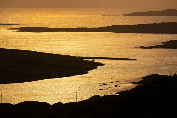 Espectacular Vista Atardecer Las Islas Ardmore Turbot Desde Famosa Sky — Foto de Stock