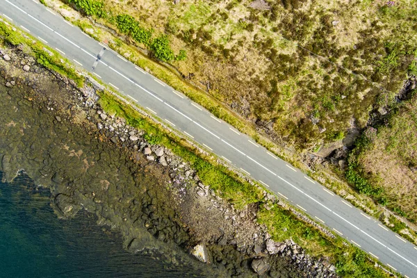Felülről Lefelé Néző Connemara Régióban Írországban Szcenírozott Táj Csodálatos Hegyekkel — Stock Fotó