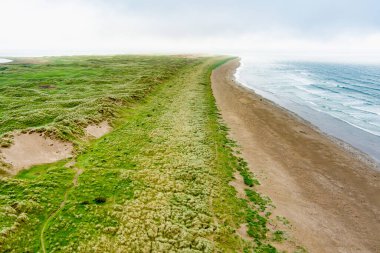 Inç plaj, muhteşem kum ve kumullar, sörf, yüzme ve balıkçılık için popüler harika 5km uzunluğunda streç, Dingle Yarımadası, County Kerry, İrlanda bulunan