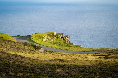 Slieve Ligi, İrlanda'nın en yüksek deniz kayalıkları, bu muhteşem costal sürüş güzergahı boyunca güney batı Donegal bulunan. Wild Atlantic Way güzergahı, Co Donegal, İrlanda'nın en popüler duraklarından biri