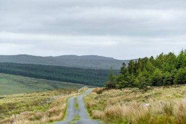 Glengesh Pass, stunning mountain pass road in west Donegal between the heritage town of Ardara and the lovely village of Glencolumbcille, Donegal, Ireland. clipart