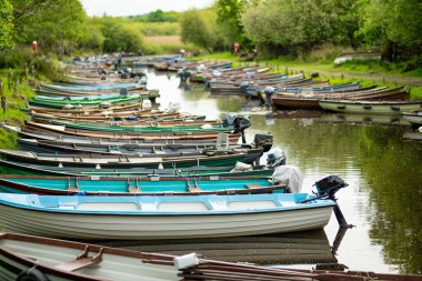Killarney Ulusal Parkı 'nın en büyük ve kuzeyindeki Lough Leane' deki küçük rıhtıma bağlı çeşitli tekneler kiralanmış.