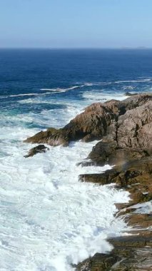 Malin Head Coastal Walk, Banbas Crown 'dan batıya Malin Head, Irelands' ın en kuzey noktası, Vahşi Atlantik Yolu, muhteşem kıyı yolu. Doğanın harikaları. Sayısız Keşif Noktaları. Ortak Donegal