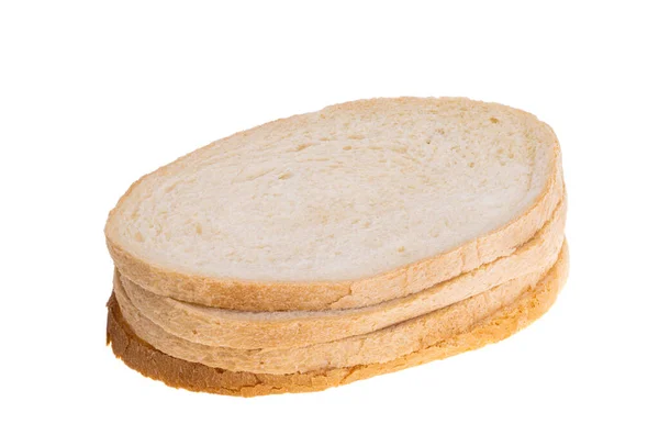 Большой Кусок Хлеба Изолирован Белом Фоне — стоковое фото