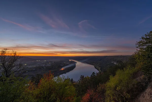 秋のデニースター川の夕日 — ストック写真