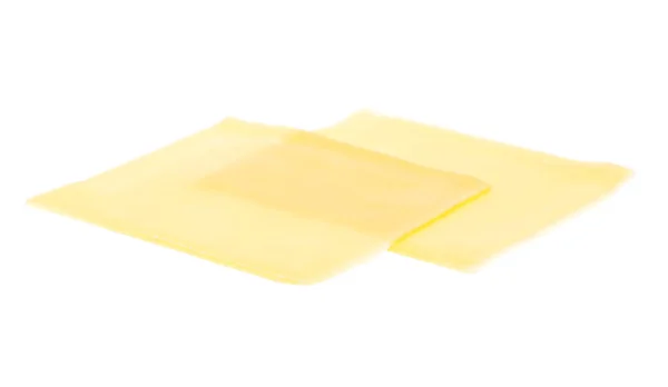 Käsescheiben Isoliert Auf Weißem Hintergrund — Stockfoto