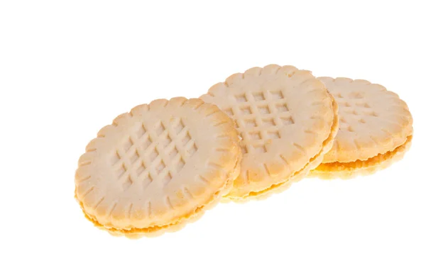 Double Cookie Isolated White Background — Stock Photo, Image