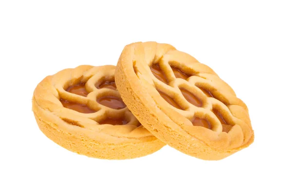 Печиво Джемом Ізольоване Білому Тлі — стокове фото