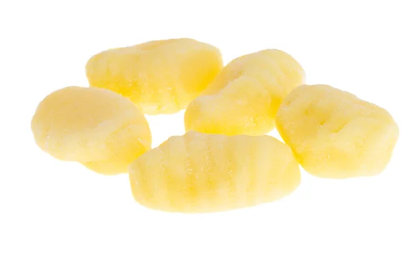Aardappel Gnocchi Geïsoleerd Witte Achtergrond — Stockfoto