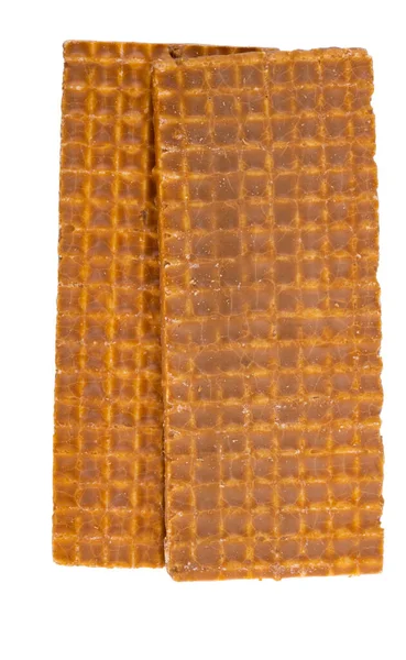 Beyaz Arkaplanda Izole Edilmiş Şekerli Waffle Lar — Stok fotoğraf