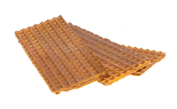 Beyaz Arkaplanda Izole Edilmiş Şekerli Waffle Lar — Stok fotoğraf