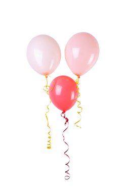 Beyaz arkaplanda izole balonlar