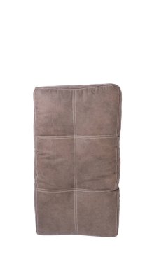 Beyaz arkaplanda izole edilmiş geniş bir kanepe yastığı.