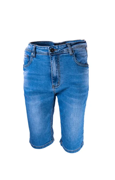 Pantalones Cortos Mezclilla Aislados Sobre Fondo Blanco —  Fotos de Stock