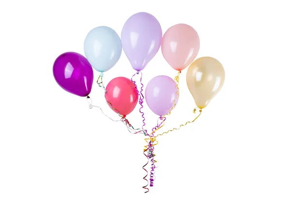 Balões Isolados Sobre Fundo Branco — Fotografia de Stock