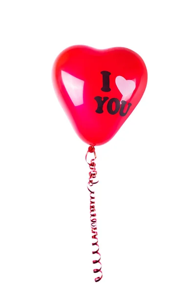 Beyaz Arka Plan Üzerinde Kalp Balonlar — Stok fotoğraf
