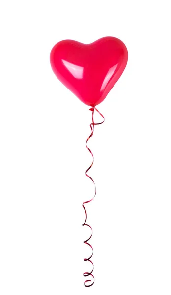 Hjärtat Ballonger Vit Bakgrund — Stockfoto