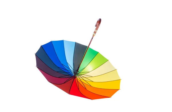 Kolorowy Parasol Izolowany Białym Tle — Zdjęcie stockowe