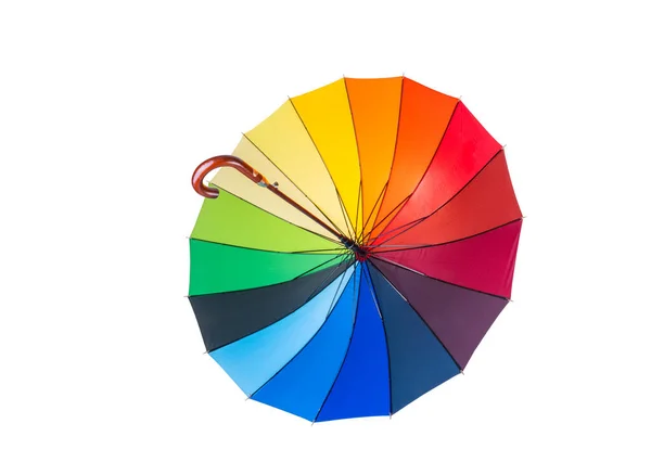 Färgglada Paraply Isolerad Vit Bakgrund — Stockfoto