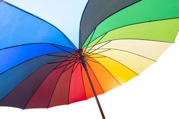 Цветной Зонтик Белом Фоне — стоковое фото