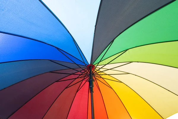 Kleurrijke Paraplu Geïsoleerd Witte Achtergrond — Stockfoto