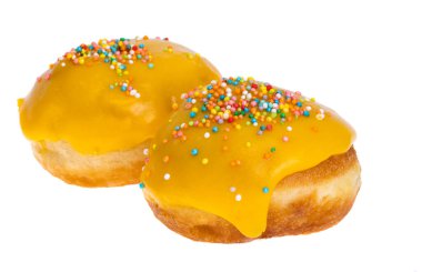 Beyaz arka plan üzerinde izole sır çörek