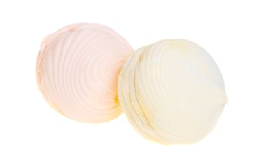 Beyaz arkaplanda marşmelov izole