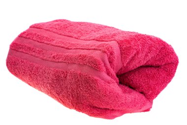 Beyaz arka plan üzerinde izole terry havlu