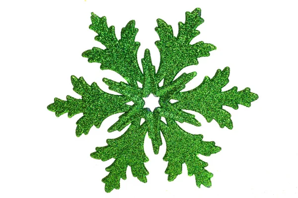 Christmas Decorations Snowflakes Isolated White Background — Stock Photo, Image