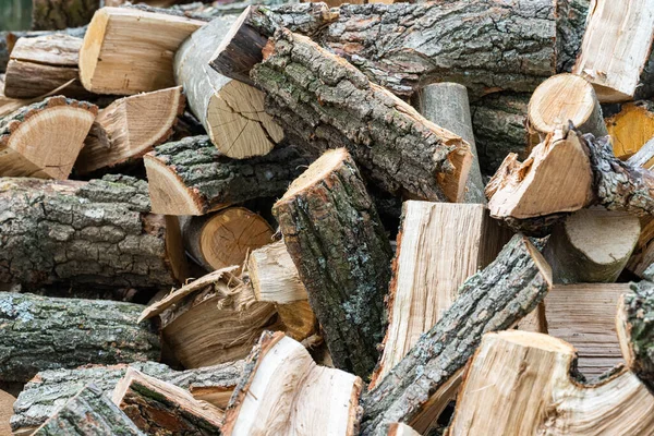 Background Chopped Oak Firewood — Foto de Stock