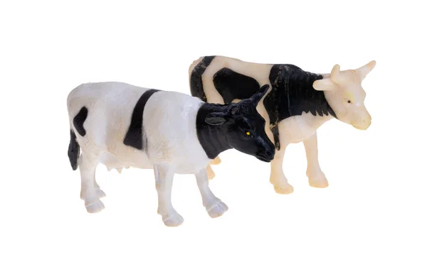 Koeienbeeldje Geïsoleerd Witte Achtergrond — Stockfoto