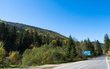 Ukrayna 'daki Karpatların manzarası