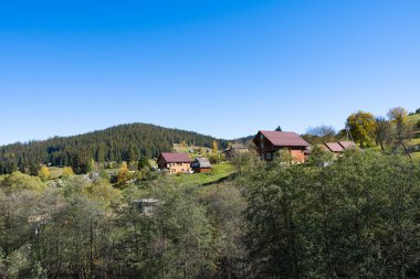 Ukrayna 'daki Karpatların manzarası