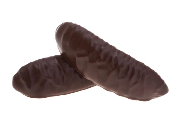 白地に隔離されたチョコレートゼリーキャンディー — ストック写真