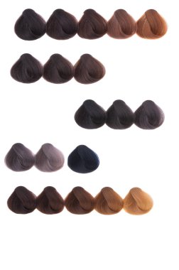 Beyaz arka planda izole saç bukleleri