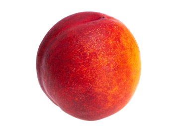 Beyaz arkaplanda şeftali izole