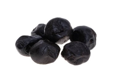 dried olives isolated on white background
