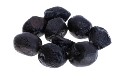 dried olives isolated on white background