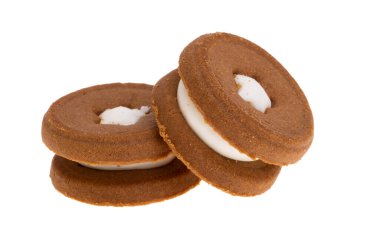 çift çerez beyaz arkaplanda izole