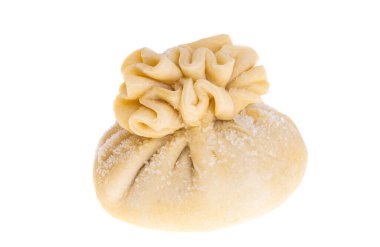 donmuş khinkali beyaz arkaplanda izole