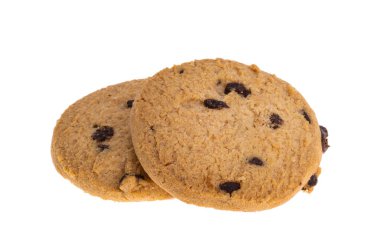 beyaz arkaplanda izole edilmiş kurabiye