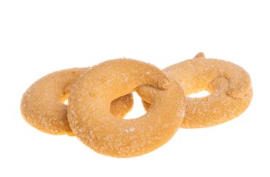 beyaz arkaplanda izole edilmiş kurabiye