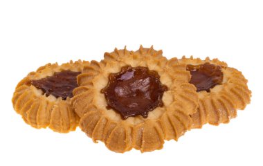 beyaz arkaplanda izole edilmiş kurabiye