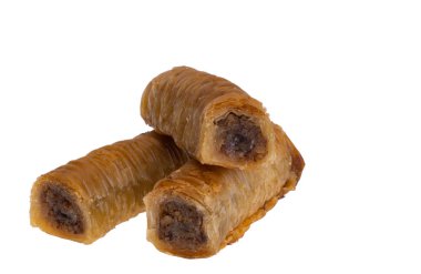 Beyaz arka plan üzerinde izole Türk tatlılar